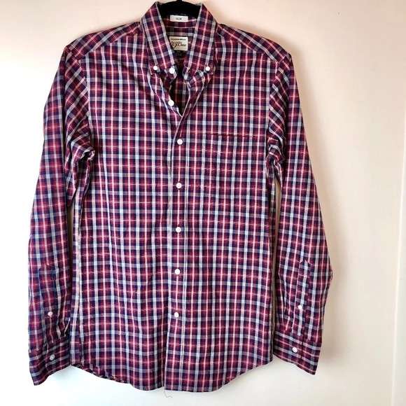 J.Crew | Red Plaid Button Down Shirt XS - Picture 1 of 5